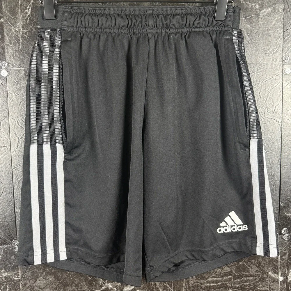 Adidas Men's Black Striped Retro Tech Shorts Small